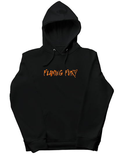 Flaming Fury printed hoodie