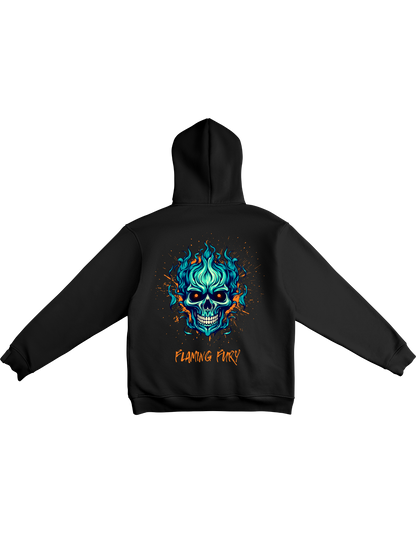 Flaming Fury printed hoodie