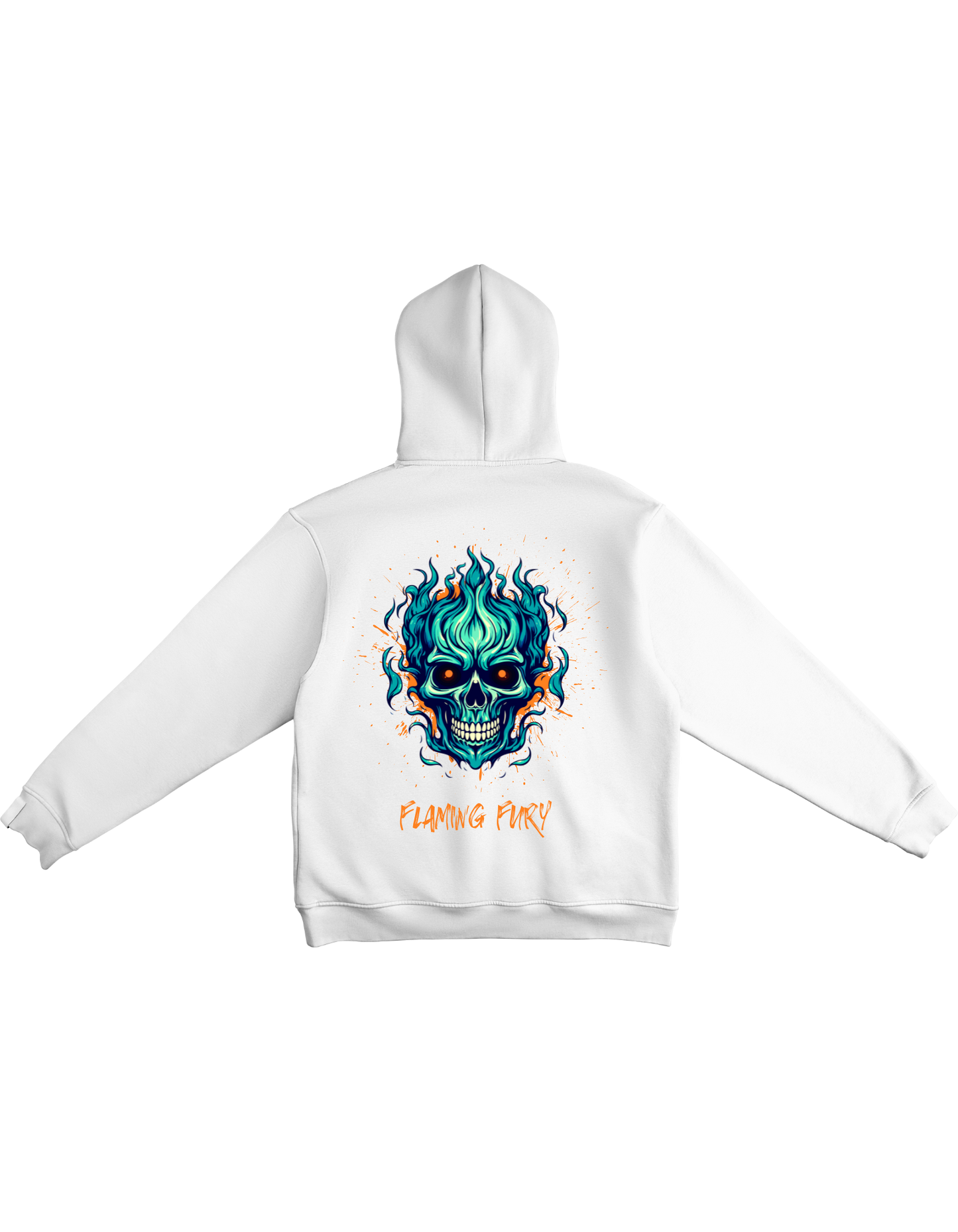 Flaming Fury printed hoodie