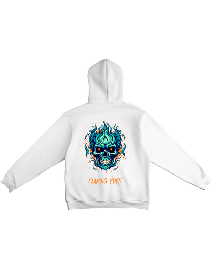 Flaming Fury printed hoodie