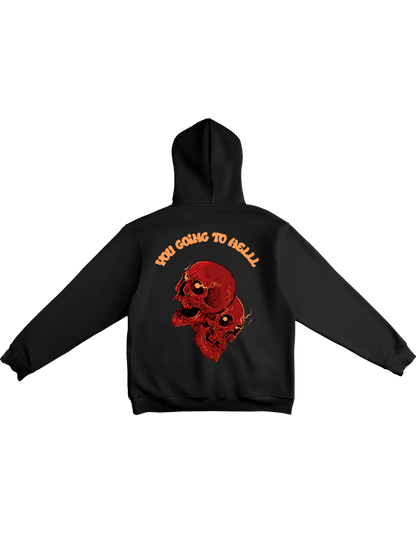 Going to hell printed Hoodie