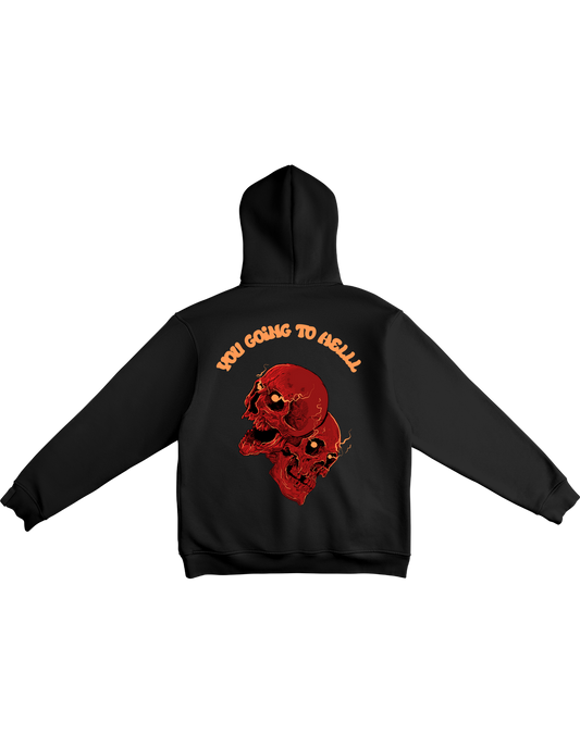 Going to hell printed Hoodie