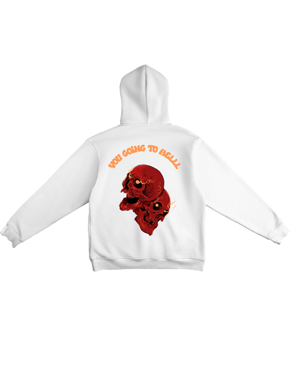 Going to hell printed Hoodie