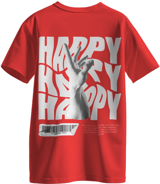 Happy Oversized unisex T-shirts