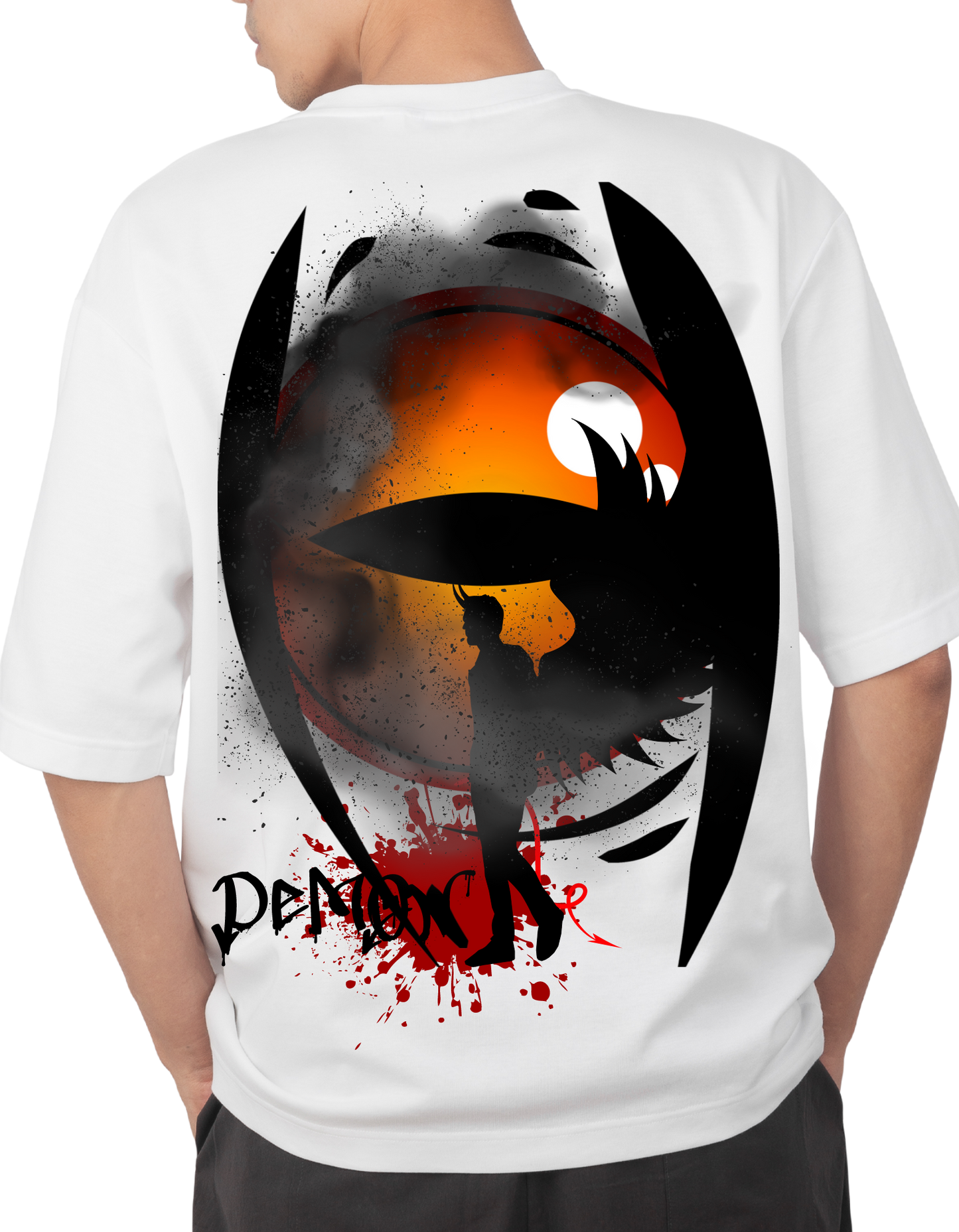 Demon eye Oversized unisex T-shirt