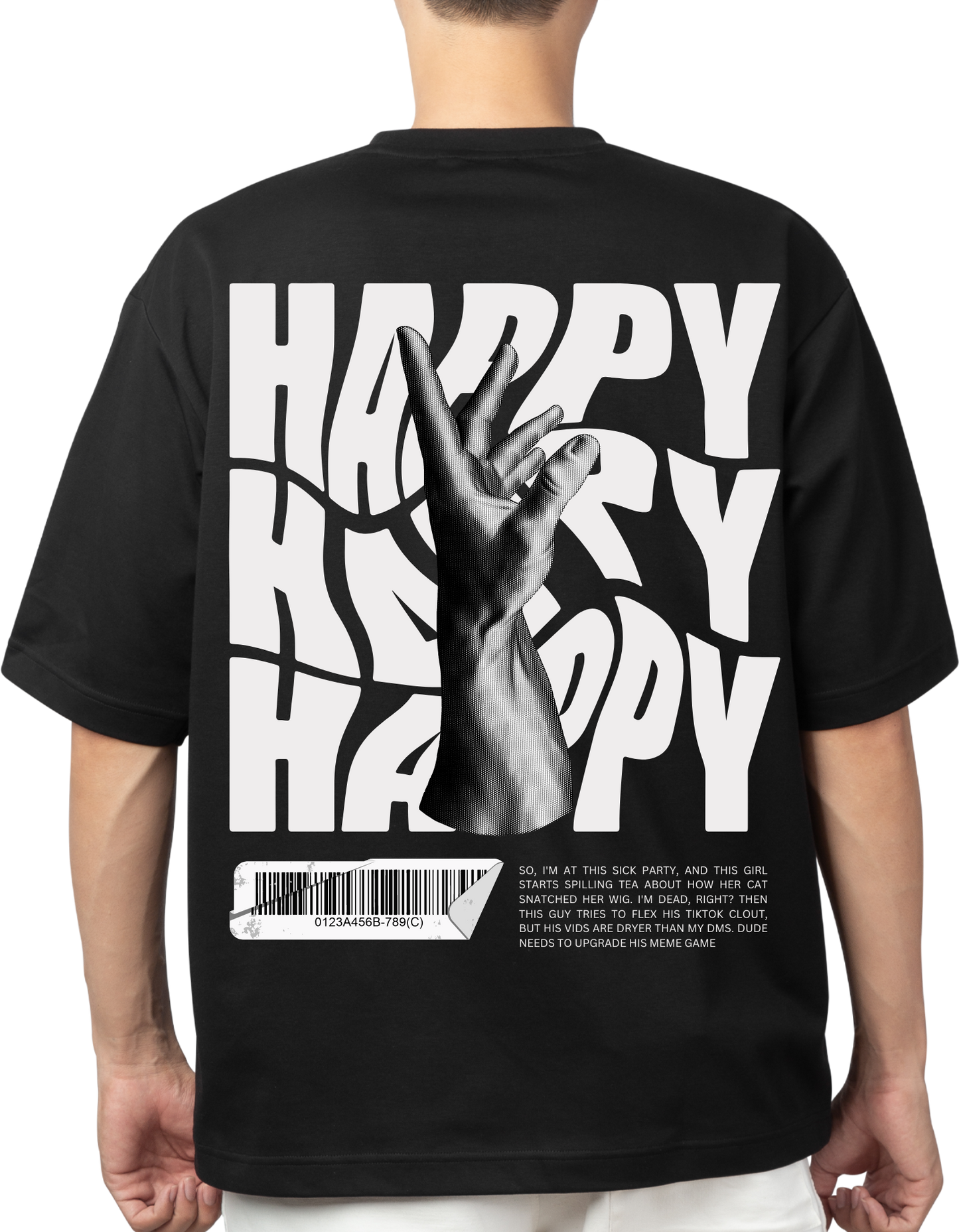 Happy Oversized unisex T-shirts