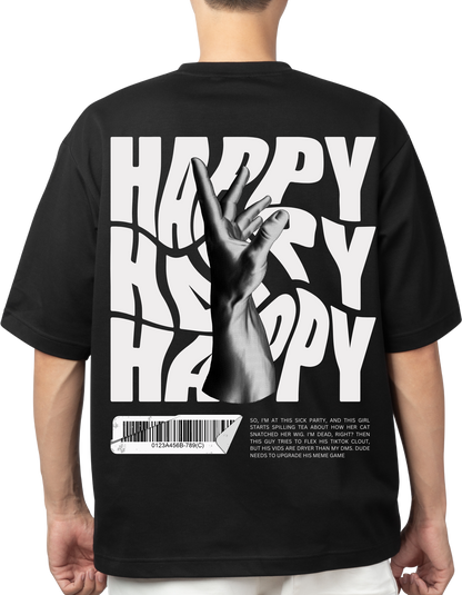 Happy Oversized unisex T-shirts