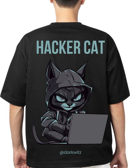 Hacker cat Oversized Unisex T-shirt