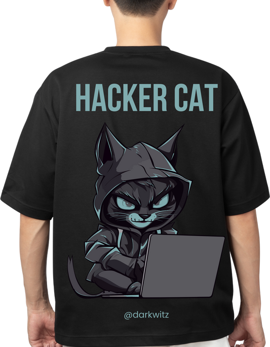 Hacker cat Oversized Unisex T-shirt